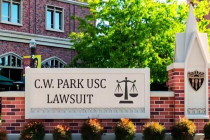 C.W. Park USC Lawsuit Campus Sign